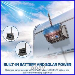 Solar Power Wireless Rear View Reverse 1080P Camera 7 Monitor Kit For Truck Bus