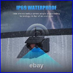 Solar Power Wireless Rear View Reverse 1080P Camera 7 Monitor Kit For Truck Bus