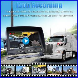 Solar Power Wireless Rear View Reverse 1080P Camera 7 Monitor Kit For Truck Bus