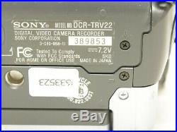 Sony DCR-TRV22 NTSC LCD MiniDV Camcorder Kit Video Transfer