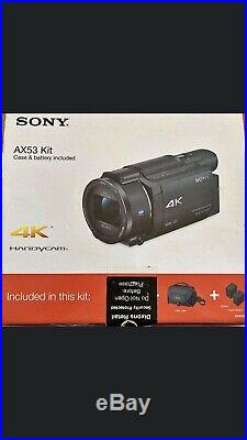 Sony Handycam Fdr-ax53 Ultra HD 4k Camcorder Fdrax53 Kit With 2x Battery & Case