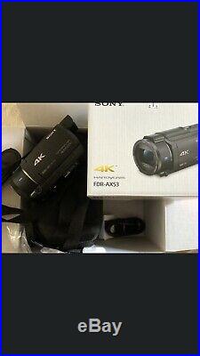 Sony Handycam Fdr-ax53 Ultra HD 4k Camcorder Fdrax53 Kit With 2x Battery & Case