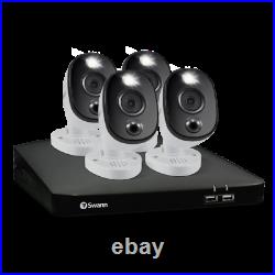 Swann DVR8 4680 8 Channel DVR 1TB HDD 4x 1080MSFB Warning Light Cameras CCTV Kit