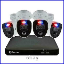 Swann DVR 5680 4 Channel 4K UHD 1TB HDD Enforcer Warning Light 4 Camera CCTV Kit