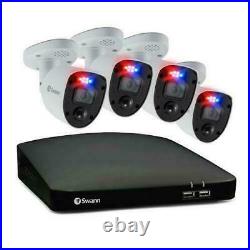 Swann DVR 5680 8 Channel 4K UHD 1TB HDD Enforcer Warning Light 4 Camera CCTV Kit