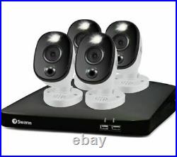 Swann DVR CCTV Kit 5680 8 Channel 4K Ultra HD 2TB HDD Warning Light 4 Camera