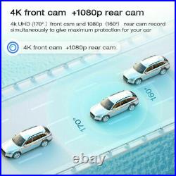 TOGUARD 4K GPS 12 Mirror Dash Cam Front and Rear Dual Car Camera Night Vision