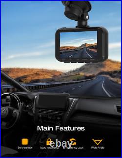 TOGUARD 4K Sony Dash Cam Front and Rear Dual Lens UHD 2160P+1080P Car DVR Camera