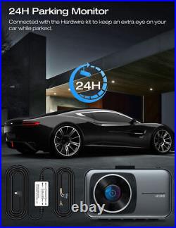 TOGUARD 4K Sony Dash Cam Front and Rear Dual Lens UHD 2160P+1080P Car DVR Camera