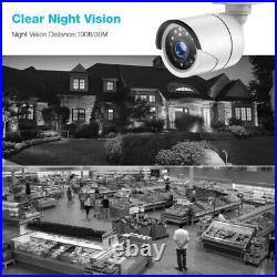 TOGUARD 8CH 5MP CCTV HD Night Vision Outdoor DVR HDMI Home Security System Kits