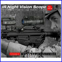 Tactical Rifle Scope HD Night Vision Waterproof Helmet Telescope Hunting Kit
