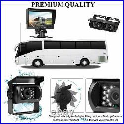 Truck Lorry Bus Dual Rear View Reversing Cameras Kit with 7 HD LCD Car Monitor
