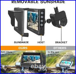 UPGRADED Bike Mirror 1080P Rear View Camera 4.3 AHD Monitor 360° Night Vision U