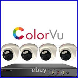 Viper Pro Dvr 4k 4/8 Channel 8mp Colorvu Cameras Night Vision Cctv System Kit Uk