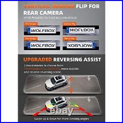 WOLFBOX G900 Mirror Dash Cam 4K+2.5K Front and Rear Cam Camera 32GB Hardwire Kit