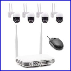 WiFi CCTV System Four Channel 3MP PTZ Camera NVR Kit Home Security Night Vision