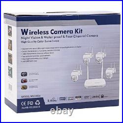 WiFi CCTV System Four Channel 3MP PTZ Camera NVR Kit Home Security Night Vision