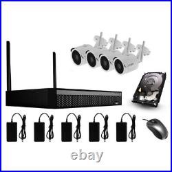 WiFi NVR CCTV 4 Camera Kit Home Surveillance System 1080P Outdoor Night Vision