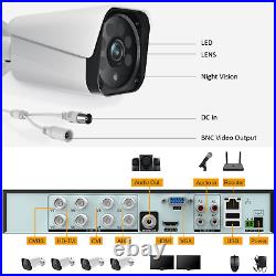 Wired CCTV Kit Security System FHD 1080P 8CH NVR Home Outdoor Email Alert Camera