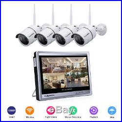 Wireless 12 LCD Monitor 8CH WiFi NVR 1080P IP CCTV Camera Security System Kit