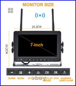 Wireless Backup Camera Digital With 7 Monitor System Kit Rear View 50m Range