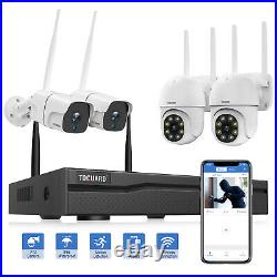 Wireless CCTV Kit Security System FullHD 1080P 4CH NVR Home Outdoor Audio Camera