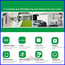 Wireless CCTV System 1080P 4 Camera Night Vision NVR Kit Outdoor Indoor Security