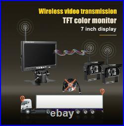 Wireless Dual Rear View Reversing Camera 7 HD Monitor Kit for Van/Campers/Truck