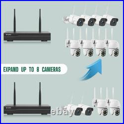 Wireless IP CCTV Camera Systems Outdoor PTZ+Bullet Camera 3MP WIfI Home NVR Kits