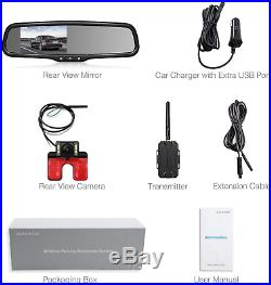 Wireless Reverse Camera Kit Auto Vox Backup Camera with Rear View Mirror