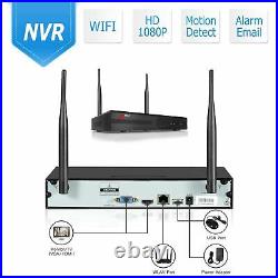Wireless WIFI 1080P CTV Security Camera Kit 4CH NVR IR Night Vision Video Record