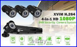 XVIM 1080P 2MP 4CH/8CH Home Security Camera CCTV System Outdoor Night Vision Kit