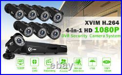 XVIM 1080P HD Video Recorder 3000TVL CCTV Security Camera kit system IR outdoor
