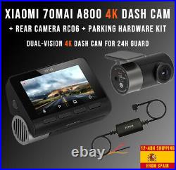Xiaomi 70mai Smart Dash Cam 4K A800 + Rear Camera RC06 + Parking Hardware KIT