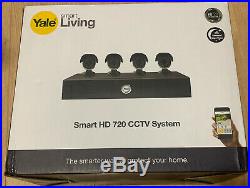 YALE YEFY402AHD Y402A-HD 8 Channel DVR Kit with 4 x 24 LED HD720 Cameras CCTV