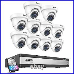 ZOSI 1080P 16/ 8 CCTV Security Camera System Kit HD Night Vision Motion Detect
