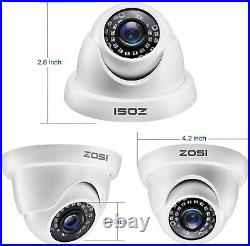 ZOSI 1080P 4CH DVR Home Surveillance CCTV Kits 2MP Dome Security Camera System