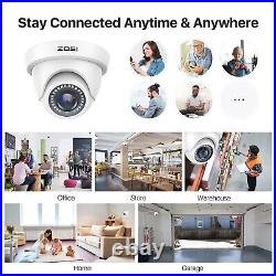 ZOSI 1080P Dome CCTV IR Camera With BNC Cables For Home Security System Outdoor