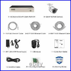 ZOSI 2TB 5MP IP POE CCTV Camera HD 8CH NVR CCTV Home Security System Kit Outdoor