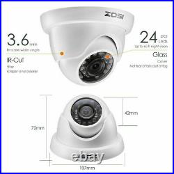 ZOSI 3000TVL CCTV Security Camera System Kit 1080P 4CH DVR HDMI Motion Detection
