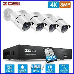 ZOSI 4K 8MP CCTV Camera System 4CH DVR Home Security Kit Outdoor Ultra HD UHD IR
