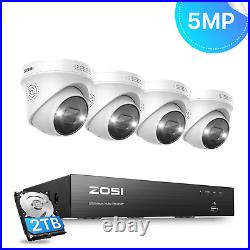 ZOSI 4K CCTV System POE 8MP NVR 5MP Audio Mic 24/7 ColorVu Security Kit 8 16CH