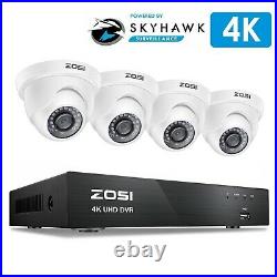 ZOSI 8MP CCTV 4K UHD H. 265+ DVR 8CH System Outdoor VIVID HD Camera Security Kit