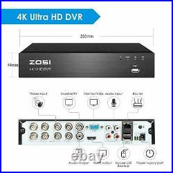 ZOSI 8.0MP Ultra HD 4K CCTV Camera 2TB 8CH DVR Home Security System Kit Outdoor