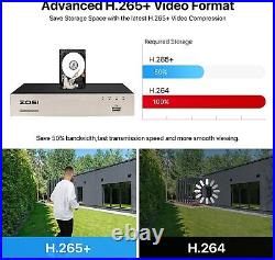 ZOSI CCTV Camera Full HD 1080P 8CH DVR Home Security System Kit IR Night Vision