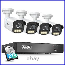 ZOSI POE CCTV SYSTEM IP NVR FULL HD 5MP 100FT Ture NIGHT VISION Audio CAMERA KIT