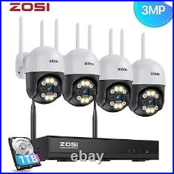 ZOSI Security Camera Wifi System 3MP HD CCTV Wireless Outdoor 2Way Audio 8CH NVR