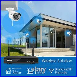ZOSI Wireless CCTV 1080P NVR Kit HD WiFi IP Camera Home Security System Outdoor