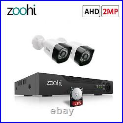 ZooHi 4CH 1080P Home Security Camera System Outdoor Video Monitoring CCTV Kit IR