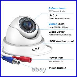 Zosi 1080p Cctv Camera Security System Kit 4ch Dvr Home Outdoor With Hard Drive